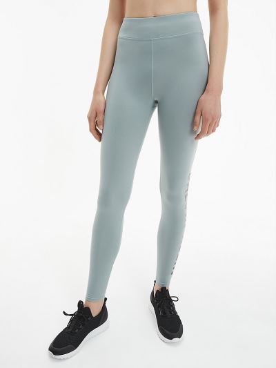 Calvin Klein Ruhák HU319659 | Calvin Klein Logo Gym Női Leggings Zöld
